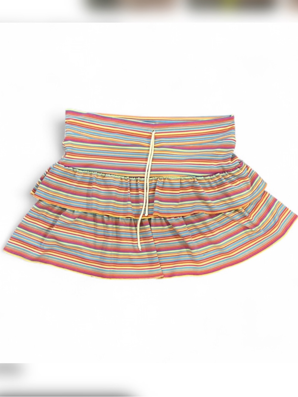 Orsay Multicolor Striped Skirt with Ruffles